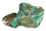 Deep Teal Chrysocolla on Quartz - Peru #291994-1